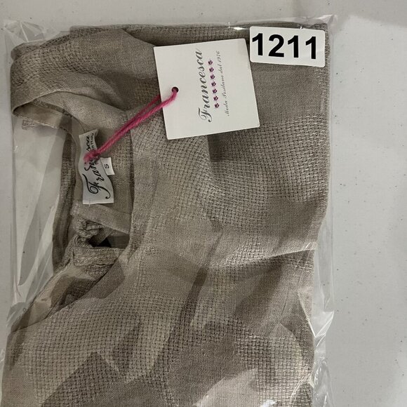 Francesca NWT Womens S 100% Linen Sleeveless Tie Back Tank Top Italy Made Beachy - Picture 14 of 14